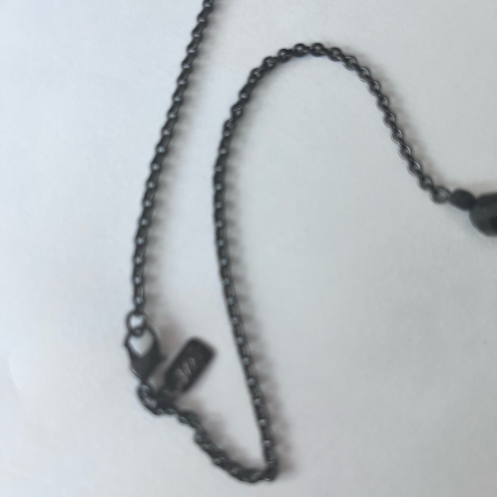 “1928”  Black Beaded Lariet Necklace - Picture 6 of 9
